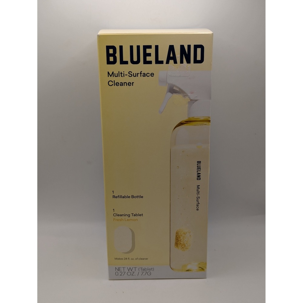Blueland Multi-Surface Cleaner Starter Set Fresh Lemon 24oz Refillable Bottle